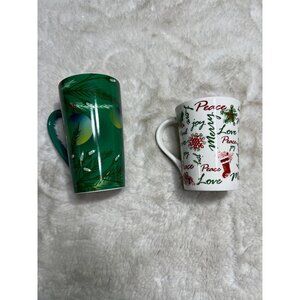 Starbucks Holiday festive mug lot of two
